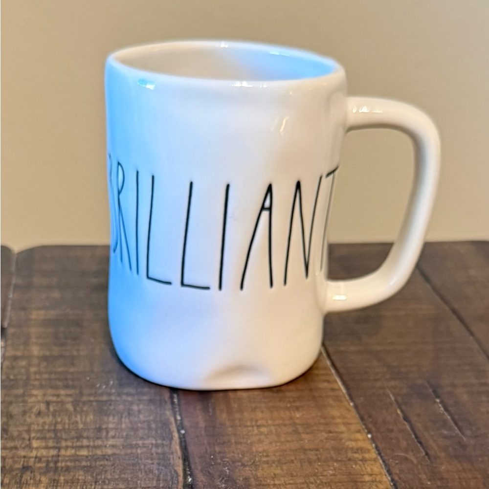 Rae Dunn Cream 'Brilliant' Mug